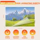 Pmybupo 300 Pack Laminating Sheets,3 Mil,9"x11.5" Inches for Use with Thermal Laminators,Clear,Letter Size,Office and School Supplies