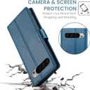 FLIPALM Wallet Case for Google Pixel 10 Pro XL 5G, RFID Blocking Credit Card Holder, PU Leather Folio Flip Kickstand Protective Shockproof Cover for Pixel 10 Pro XL(Blue)