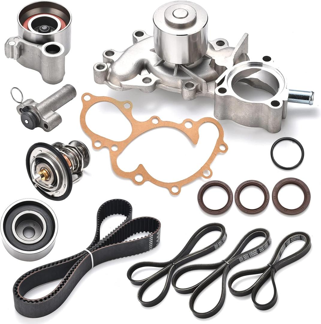 Nakuuly Engine Timing Belt Kit with Water Pump Compatible with 19952004 Toyota 4Runner Tacoma Tundra T100 3.4L V6 5VZFE DOHC Replaces # TKT025