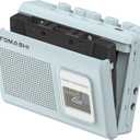 Portable Cassette Player Tape Recorder with Built-in Speaker,Microphone,Headphone Jack-, 4.57 x 3.54 x 1.38inch (Blue)