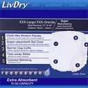 LivDry Adult Incontinence Underwear, Overnight Comfort Absorbency, Leak Protection (XXX-Large (44 Count))