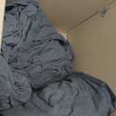 Amazon Basics 4 Piece Breathable 100% Cotton Jersey Bed Sheets Set, Machine Washable, Stretchy Flat and Fitted Sheets, Pillowcase, King, Dark Gray, Solid