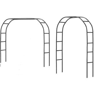 Tytroy Reconfigurable & Easy-to-Assemble Metal Outdoor & Indoor 7'6" Xmas Arch Garden or Wedding Arch Arbor for Wedding Bridal Party Elegant Decorations & Garden Climbing Plants Vines (Black 1PC)