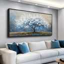 KELIYUAN Large Canvas Wall Decor For Living Room Black Framed Wall Art For Bedroom Wall Painting Abstract Tree Pictures Office Dining Room Decor Art Hotel Room Mural Home Decor Aesthetics 24"X48"