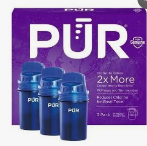 PUR Water Pitcher & Dispenser Replacement Filter 3-Pack, Genuine PUR Water Filter, 2-in-1 Powerful and Faster Filtration, 8-Month Value, Blue (PPF900Z4)