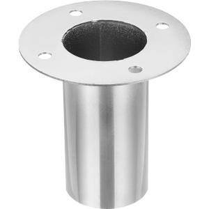 PATIKIL 2" Duct Connector Flange, Straight Pipe Exhaust Flange Stainless Steel Pipe Hose Duct Collar for Heating Cooling Ventilation HVAC System