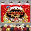 Casino Theme Party Decorations - 25PCS Las Vegas Backdrop with Balloons for Casino Nights, Photo Booths & Birthday Parties - 5.9x3.6ft Banner & Studio Props