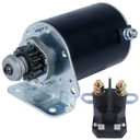 Starter 15 Teeth & Relay for John Deere 92H 107H D125 D130 D140 D155 D160 D170 S120 S130 S140 S160 S170 S180 E120 E130 E140 E150 E160 E170 Z235 Z335E Z335M Z315E, MIA13038