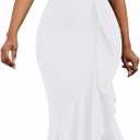 2025 Women's Sexy Elegant Formal Dress Sleeveless Wedding Guest Bride Dresses (Large, White Wedding Guest Dresses)