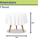 Party Dimensions White Disposable Plastic Tablecloth for Round Tables (12 Pack) 84 inches Table Cloths for Parties, Events & Weddings, Indoors & Outdoors, Plastic Table Cover