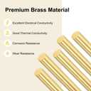 M METERXITY 2-Pack Brass Rod, 8mmx300mm H59 Solid Brass Round Rods for Knife Handle Pins Material Knife Making Supplies/Shaft Pins Crafts/Model DIY, Lathe Rivet Dowel Stock Brass Tube