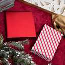LaRibbons Christmas Wrapping Paper Roll with Cutlines, Polka Dot & Stripe Design with Gift Bow & Ribbons & Tags, Perfect for Christmas, Holiday Party, 30 Inch X 10 Feet (4Rolls, 100 sq.ft.ttl.)