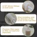 816296Q2 5/16 In-line Fuel Filter for Mercury Yamaha and Johnson Evinrude Outboard Engine 8mm 65W-24251-10 398327 18-7830