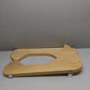 AZEN Toilet Stool Squat Adult, Wood Poop Stool for Bathroom Adults, 7 Inch Height (Yellow (1 Pack))