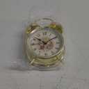 4" Loud Alarm Twin Bell Alarm Clock, Night Light, Desk Clock Table Alarm Clock Bedroom Alarm Clock(Golden Rural)
