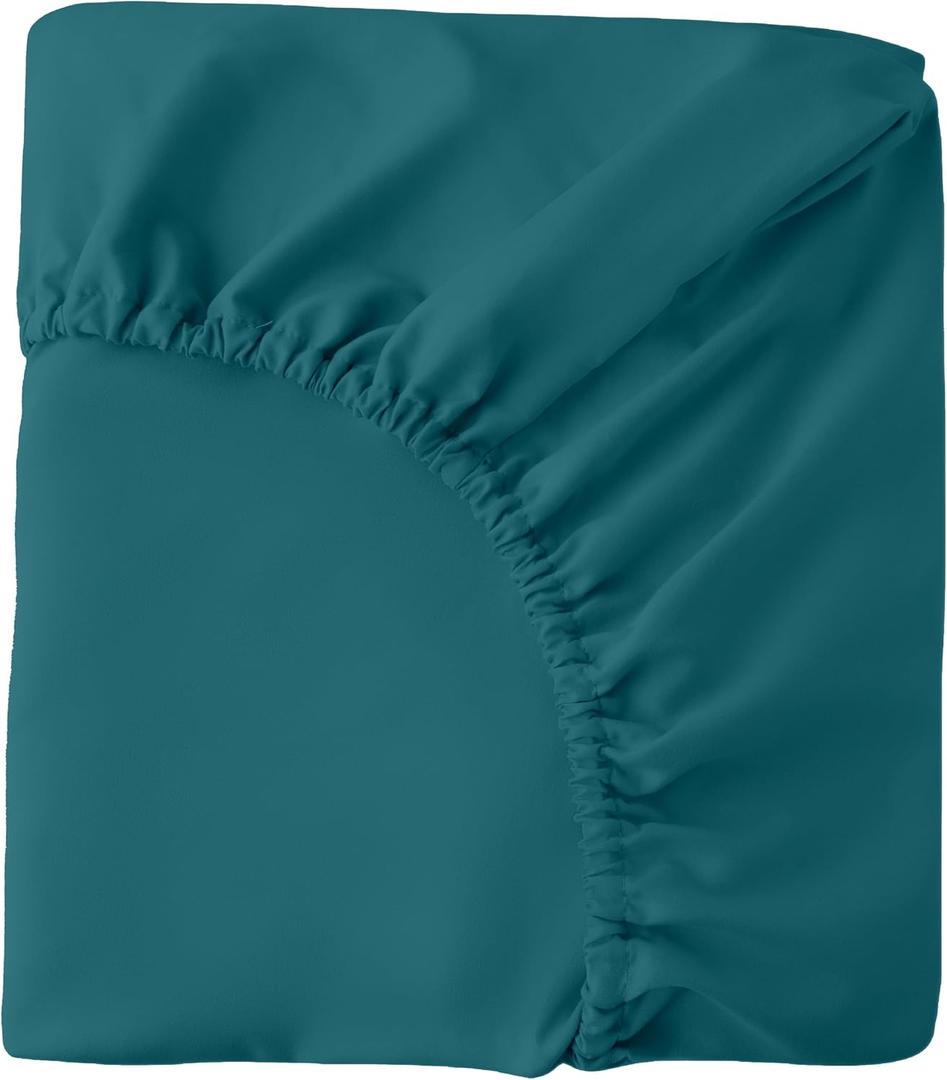 HBHLFZ Crib Sheets for Boys, Girls, 28x52 Inch Fitted Crib Sheet - 8 Inch Deep Pocketed Fixed Sheet - Soft and Comfortable Microfibre - Fits Standard cot and Toddler mattresses, Blue Green