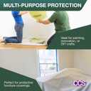 CCS Canvas Drop Cloth for Painting  All Purpose Cotton Duck Cloth Tarp for Curtains, Tablecloths, Backdrops  Washable & Reusable Floor Cover & Dust Sheet for Furniture (6x9 Ft)