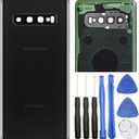 ubrokeifixit Galaxy S10 G973 Rear Back Glass Door Cover Replacement for Samsung Galaxy S10 6.1" G973 G973U G973W G973F,w/Camera Lens (Black)