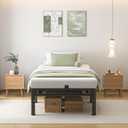 2-in-1 Twin XL Metal Platform Bed Frame, 14 Inch Heavy Duty Bed Base