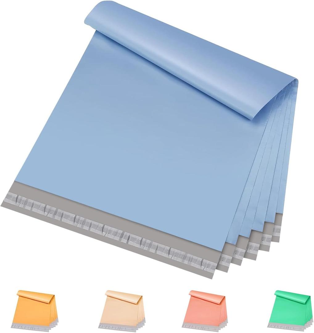 Metronic Poly Mailers 10x13 100 Pcs | Medium Size Shipping Bags for Clothing | Large Poly Mailer Bags, Shipping Envelopes, Mailing Bags for Small Business,Waterproof and Tear-Proof Poly Bags Blue