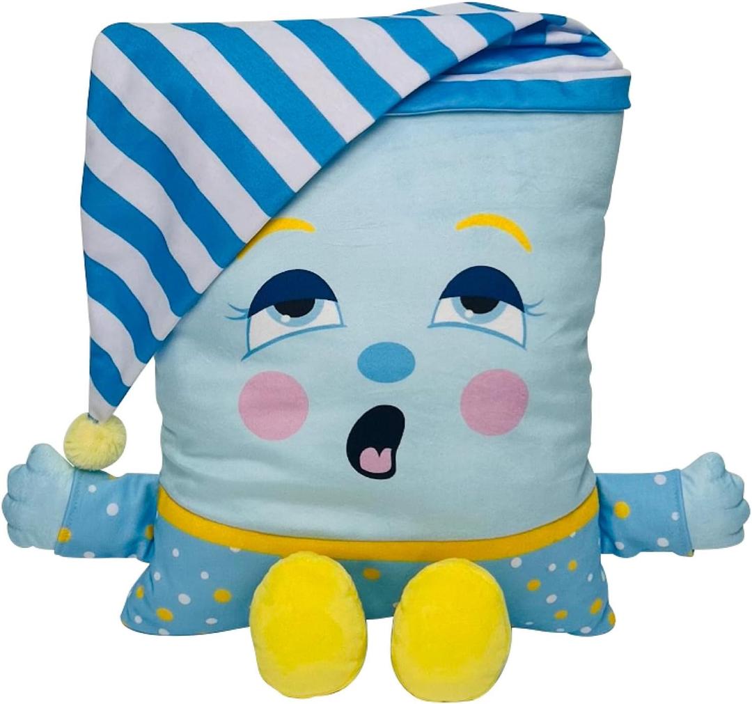 Pillow People: PJ Sandman Plush - 2-in-1 Toy & Pillow, 80's Nostalgic Plush Pal Reimagined, Soft Stuffed Rectangular Character, Cozy Nap & Play Design