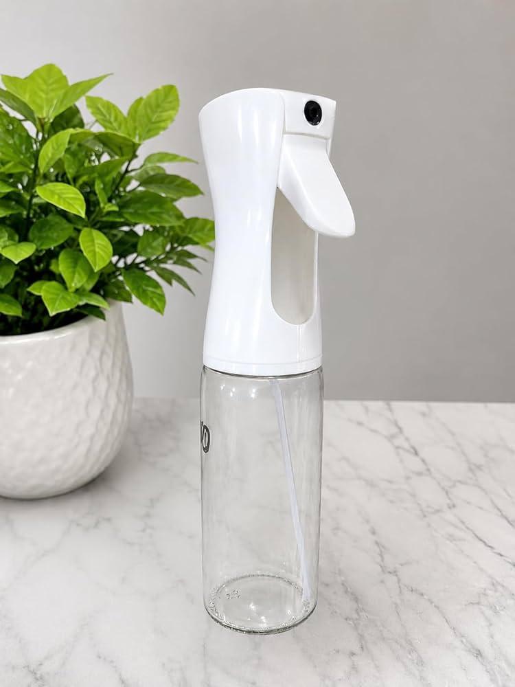 Hair Sprayer, Ergonomic Hair Sprayer Bottle Screw Interface Multipurpose Leak Proof Fan Atomizing Nozzle 200ML White