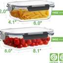 HOMBERKING 10 Pack Borosilicate Glass Meal Prep Containers with Locking Lids, Glass Food Storage Containers Set, Airtight Lunch Bento Boxes, BPA-Free & Leak Proof, 36oz & 14oz, Freezer, Oven Safe