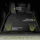 Priprilod Floor Mats Fit for Honda Ridgeline Crew Cab 2017-2025 All Weather Protector TPE Floor Liners Custom Fit Car Mats Non-Slip