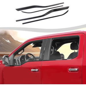 Window Sill Window Molding Cover Compatible with 2015-2020 Ford F150(Carbon Fiber,4Pcs)