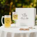 AW BRIDAL Mr and Mrs Champagne Flutes for Couples Wedding Anniversary, Wedding Drink Cooler Glasses with Beer Mug Set for Bride and Groom, Bridal Shower and Enagagement Gift for Newly Engaged Couple | Wedding Gifts, Engagement Gifts, for Couples, Bridal Shower Gift, Wedding Glasses, for Bride Groom