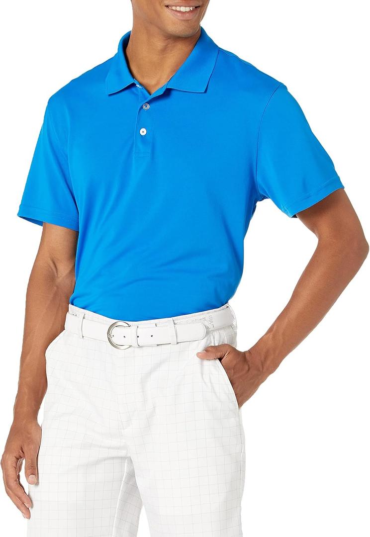 Amazon Essentials Men's Slim-Fit Quick-Dry Golf Polo Shirt - Discontinued Colors (XX-Large, Metallic Blue)
