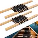 2 Pcs 34 Inch Canoe Webbed Seat Outdoor Caned Seat Replacement Canoe Hardware Accessories Weather-Resistant for Kayaking Boating Fishing Camping