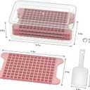 Mini Ice Cube Tray for Freezer: GGUW Nugget Ice Cube Tray with Bin - Crushed Ice Tray Making 4108 PCS Icecube - Easy Release Iced Maker Trays