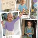 4 Pack Girls' 3/4 Sleeve T Shirts | V Neck, Kids, Youth, Blouse, School, Every Wear, Casual, for 5-14 Years, Tops, Soft, Teen, Active, for Tween