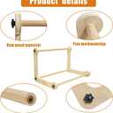 2 Pack Adjustable Wooden Embroidery Stands for Cross Stitch, Tabletop Hoop Holder with 2 Sizes Rods Tapestry Needlepoint Lap Natural Wood Frame for Sewing & Quilting Perfect Gift for Women's Birthday