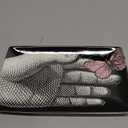 Beccalame Ceramic Jewelry Tray, Ring Trinket Earrings Necklaces Bracelet Key Watch Perfume Dish Decorative Plate, Thanksgiving Christmas Birthday Gifts for Mom Wife Sister Daughter Friend (F5)