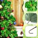 6 Pcs Large Christmas Glitter Flowers Velvet Christmas Magnolia Flowers 10 Inch Large Heads Artificial Poinsettia Picks Stems for Xmas Tree Ornaments Holiday Wedding Party Decor(Green)