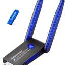 USB 3.0 WiFi Adapter for PC Desktop, AC1300Mbps Dual Band 2.4G 5G Wireless Network WiFi Dongle Enhanced Antenna for Laptop Computer Windows11 10 8.1 8 7 Vista XP, Plug n Play w/USB Driver