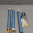 Da by 3 Pcs Flickering Flameless Battery Operated Taper Candle-Window Candles with Remote and Time-LED 3D Dynamic Flame-9.6 Inches for Wedding, Party,Home Decoration-Blue