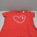 I Wear Red to Fight Heart Disease Awareness Go Red for Women T-Shirt,XL