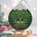 Christmas Tree of Life Stained Glass Ornament - Holiday Home Decor - Gift Exchange Present - The Tree of Wisdom