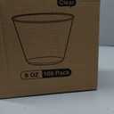 9 oz Clear Plastic Cups, 100 Pack Disposable Fancy Cup for Wedding, Cocktail Cups 9 Ounce, Bulk Clear Plastic Tumblers for Iced Coffee, Cold Beverage