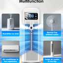 Portable Air Conditioner, 4 in 1 Evaporative Air Cooler with Remote Control, 1200ML Water Tank, 120 Oscillating, 4 Speeds, 12H Timer, Mist Spray Tower Fan for Home Office, White