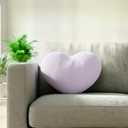 Heart Pillows, Cute Heart Decorative Pillow, Super Soft Throw Pillow Valentines Day Decorations Pillow,Wedding Decor (Lavander, Small)