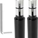 1pair Bicycle Flat Bar Extender Aluminium Alloy MTB Bike Handlebar Bar End Extension 91x22.2mm Bike Stem Riser 15-20mm ported Handlebars Black