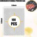 100PCS Clear Bubble Pouches Wrap Bags, 8 x 12 Inch Bubble Out Bag Pouch for Packing & Shipping, Double Layer Bubble Cushion Wrap Bags Protective Bubble Pouches Bags for Moving and Storage