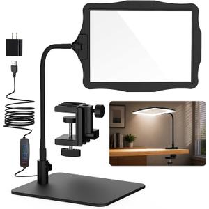 5X Full Page Magnifying Glass with Light and Stand for Reading