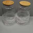 Large 1 Gallon Glass Large Jar with Airtight Bamboo Lid - High Borosilicate Canister for Kitchen Food Storage Organizing, Terrarium, Pantry Decorative Container & Laundry Room - Pack of 2