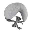 Boppy Anywhere Travel Nursing Pillow, Soft Gray, Plus Sized to Petite with Stretch Belt, Portable Nursing Pillow, Breastfeeding and Bottle-Feeding Support, Machine Washable