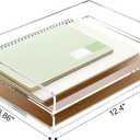 2 Pack- Stackable Paper Letter Tray, A4 File Tray Desk Organizer, Acrylic Desk Organizers and Accessories Sorter, Clear Workspace Office Supplies Organizers, 12.4inx8.86inx3.46in